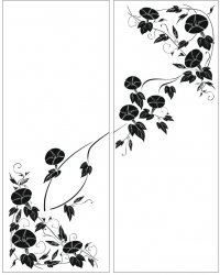 Пескоструйный рисунок Цветы 1299